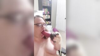 Sissy Deepthroats Biggest Sex-toy