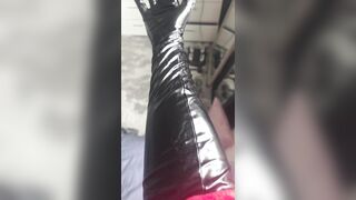 Wetlook latex gloves fetish