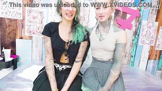 Tattoo Three-some Turns Anal Heavily Inked Artist Screws Allies Booty Whilst Inking & Cums on New Tattoo