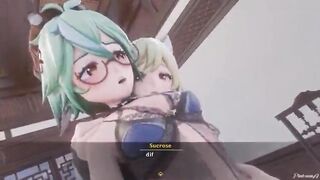 Lumine and sucrose bang with a shemale hentai potion
