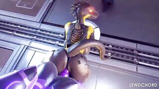 Futanari Synth Screwing Fur Lizard