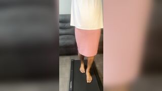 Charming Exposed Feet Walking