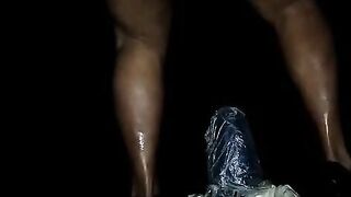 trying massive wedge in the butt at midnight