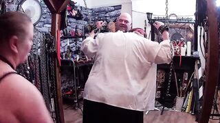 Part two:- Lanista Bear & Dominant-bitch Satana take Stephanie Nicole TV in the dungeon