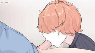 Hazelnut Latte: Trans Giving Sloppy Fellatio and Deepthroat Ended with Cum Explosion in the Mouth - Movie scene 25