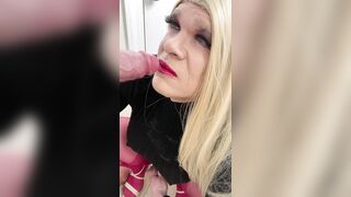 Sissy transgender hawt femboy crossdressing whore sucks ramrod and talks to mother i'd like to fuck stepmom about how this babe will show him how to give BJ