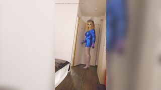 Sparkly blue costume sissy