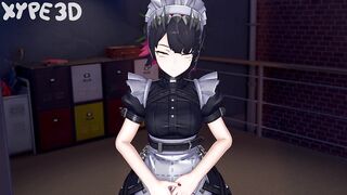 Jane Doe's jerk-off session gets interrupted, so this babe orders herself a raunchy relief service Maid Ellen Joe