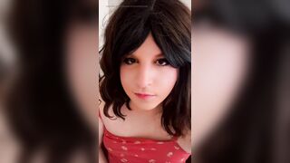 Sissy Crossdresser Jerks Her Dick Whilst Mastix Isn't Looking