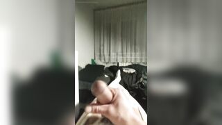 Masturbation with a fake knob in the butt