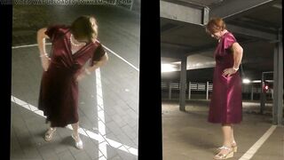 Julian069 Recent Underware red Velvett costume outside