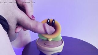 Sexy Glue Covering Toy Figure in Cum