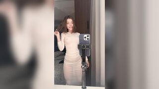 Worthy thing I wear sheer dresses at home. U in?