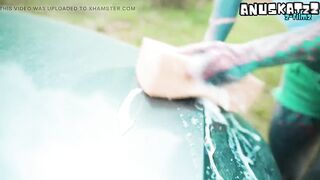 Moist White Shirt Car Wash – Payment Accepted in Cumshots