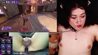 Chastity Cage Trans Angel Kitten Succubus Collar Sex-toy Ass Plug ball gag Gaming Overwatch Streaming Controlled Punk Alternative egirl sissy femboy cute