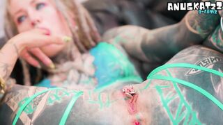 Bitch Takes Double Anal Torture double penetration, DAP, ATM Overspread in Cum Facials