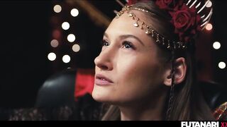 Hotty Swallowing T-girl Cum - Redhead Mesmerized Into Submission by Futanari Witch