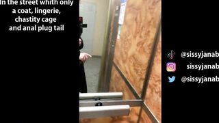 Crossdresser chastity public exhib