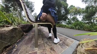 Walking Around in the Busy Town, Riding a Sextoy in the Park and Testing My Recent Toy