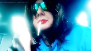 MRS. ROMAN SHOWING HER WANG WANKING SKILLS ON A SEX TOY DURING THE TIME THAT SMOKIN' VS120s