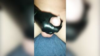 Quick stroke with a cock-sock