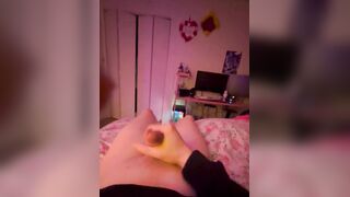 Femboy solo masturbation (Huge Jizz flow)