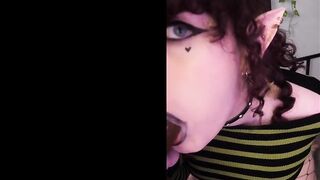 Thicc Alt Femboy Compilation - Mouth Bulge and Massive Spunk flow!