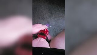 Fresh red. Cage need a lock