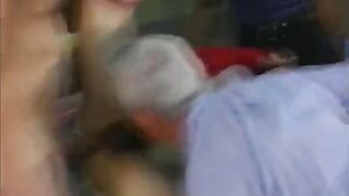 Charming t-sweetheart groans as that babe gets drilled hard by 2 biggest dongs