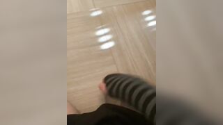 A trans femboy dude masturbates with a sex toy and groans.