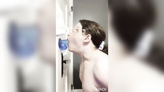 Sissy Practices Penis Sucking and Deepthroating On A Sex toy