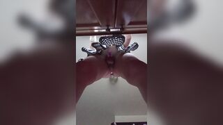 Sissy Femboy Maid Cleans Your Dishes With Chastity Cage & Booty Plug