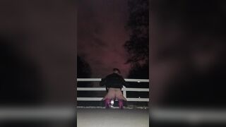 Sissy gets nude in public park