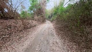 Hawt Oriental Trans Cutie Jerk Off In The Centre Of Forest