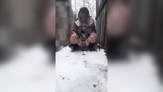 During the time that expecting for the bus, I had to pee, so I went behind the bus stop. Cuz my rod was hard, I had to ejaculate.