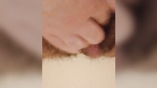FTM Force Urinate And Jerk Off Hirsute Vagina In Tub