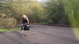 Crossdresser walking in public