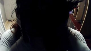 Emily's Masks Pt7! POV play with doll masked Nancy and her constricted rubber body!