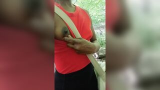 Hard Black Nipp Play Flashing