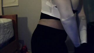 Love Cecile Pt1! No face and female masked hotty plays around with her body!