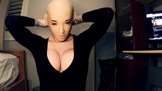 Sheli to Happi! Masking in female mask Happi!