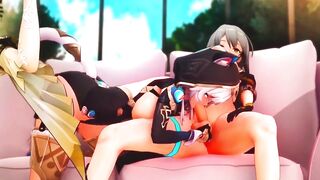 Honkai Star Rail – Stelle’s Futanari Craving Unleashed on Cipher - Blow job & Sex Scene - CG Comics Sex Animation
