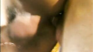 Large butt transsexual gets banged on a swing