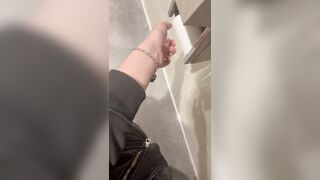 Transsexual pissing in public WC #8
