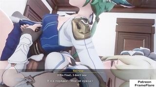 SHEMALE HENTAI GENSHIN IMPACT Lumine and Sucrose Have pleasure story CG Animated 4K
