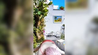 two Golden-haired in Pajama Bouncing Ass Butt Hawt Whore T-girl Crossdresser
