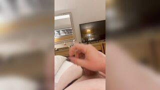 Trans ejaculation on chest