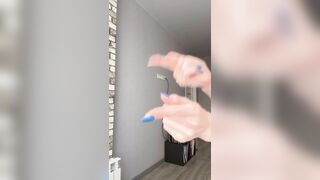 shy teen shemale trying her dance move until u notice her