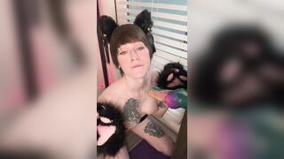 femboy wolfie goes feral worshipping large overweight schlong uWu