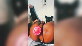 I'm inserting and removing the plug from my anal cunt